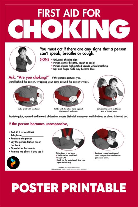 Pdf Free Printable Choking Poster